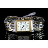 MIDSIZED JAEGER LECOULTRE, JLC, REVERSO DATE, REF. 250.5.11, CIRCA. 2000's, QUARTZ WRISTWATCH,