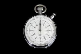 VINTAGE LEMANIA NERO STOPWATCH, circular white dial with multiple tracks and arabic numerals,