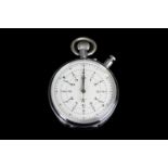 VINTAGE LEMANIA NERO STOPWATCH, circular white dial with multiple tracks and arabic numerals,