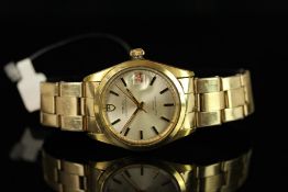 GENTLEMENS TUDOR PRINCE OYSTERDATE WRISTWATCH REF. 7996/1, circular silver dial with gold and