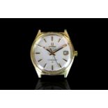 GENTLEMEN'S OMEGA CONSTELLATION 18ct GOLD WRISTWATCH, circular silver dial with gold and black