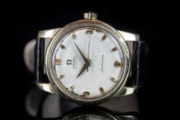 GENTLEMEN'S OMEGA SEAMASTER AUTOMATIC WRISTWATCH REF. 2846, circular off white dial with raised gold