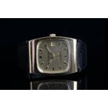 GENTLEMEN'S OMEGA CONSTELLATION, square, gold dial with black hands, black baton markers, 38x32mm