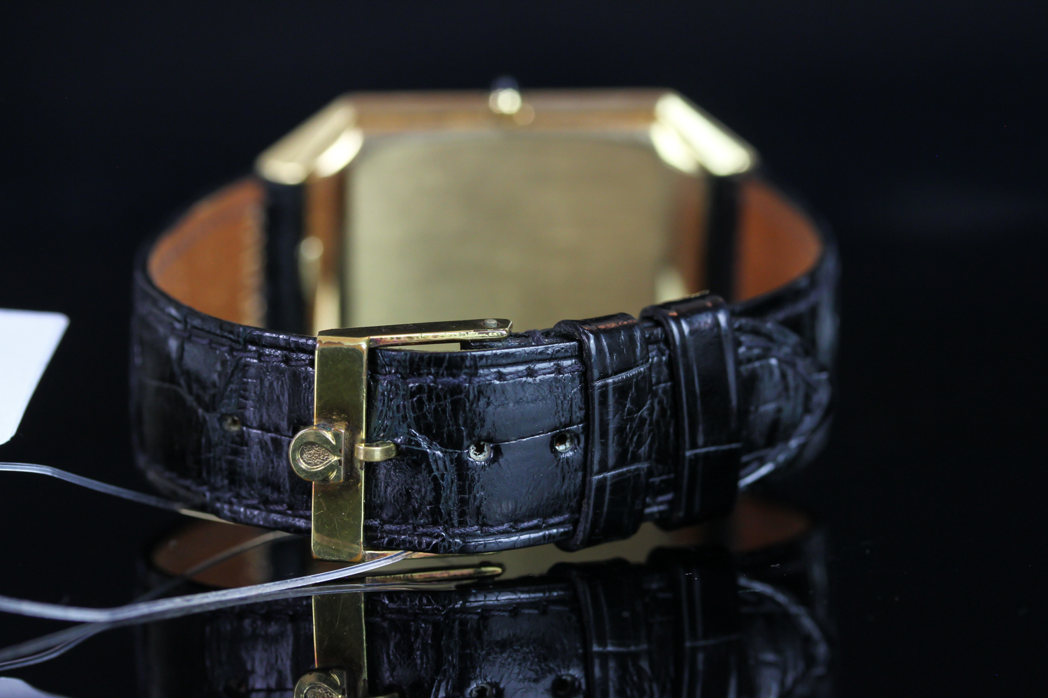 GENTLEMEN'S OMEGA CONSTELLATION OVERSIZE WRISTWATCH, rectangular champagne dial with a raised - Image 3 of 4