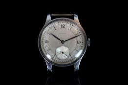 GENTLEMEN'S LONGINES CALATRAVA SECTOR DIAL WRISTWATCH, circular silver sector dial with arabic