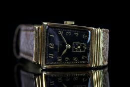 GENTLEMENS LONGINES 'GRADUATED GILT DIAL' GOLD 10CT GOLD FILLED ART DECO WRISTWATCH CIRCA 1940 W/BOX