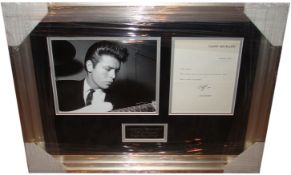 Cliff Richard, Letter signed by Cliff Richard. Professionally framed and mounted to museum standard.