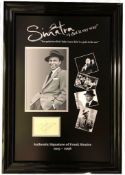 Frank Sinatra, Vintage album page hand signed by Frank Sinatra. Profesionally framed and mounted