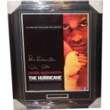 Carter & Artis, The Hurricane movie poster signed by Ruben Hurricane Carter and John Artis.