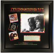 Tyrannosauros Rex, Album page signed by Marc Bolan and Steve Peregrin. Extremely rare! Autographs