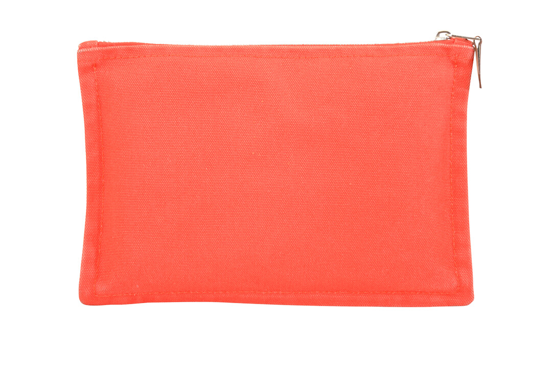 Hermes Yachting PM Hand Pouch, canvas coral coloured puch, W 220 x H 150 x D 8mm, Hermes Zip and - Image 2 of 9