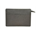 Louis Vuitton Epi Pochette Homme Clutch Bag, black Epi leather, W 260 x H 180 x D 65mm, with