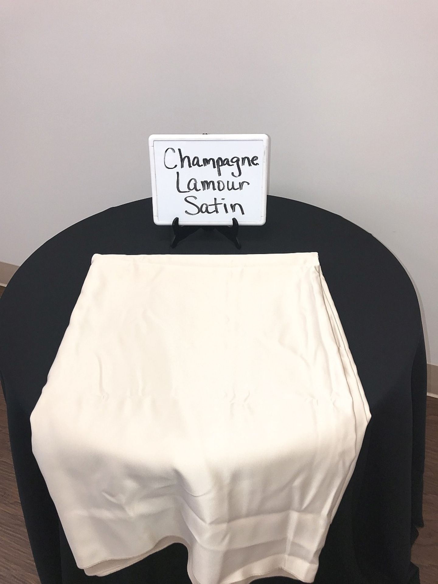 Champagne Lamour Satin 13" Drape 59"x13'