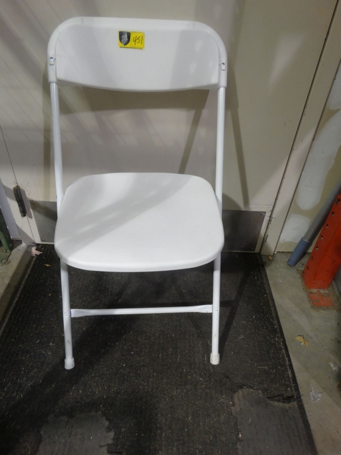 Chair, Metal/Plastic Folding - Square Back White