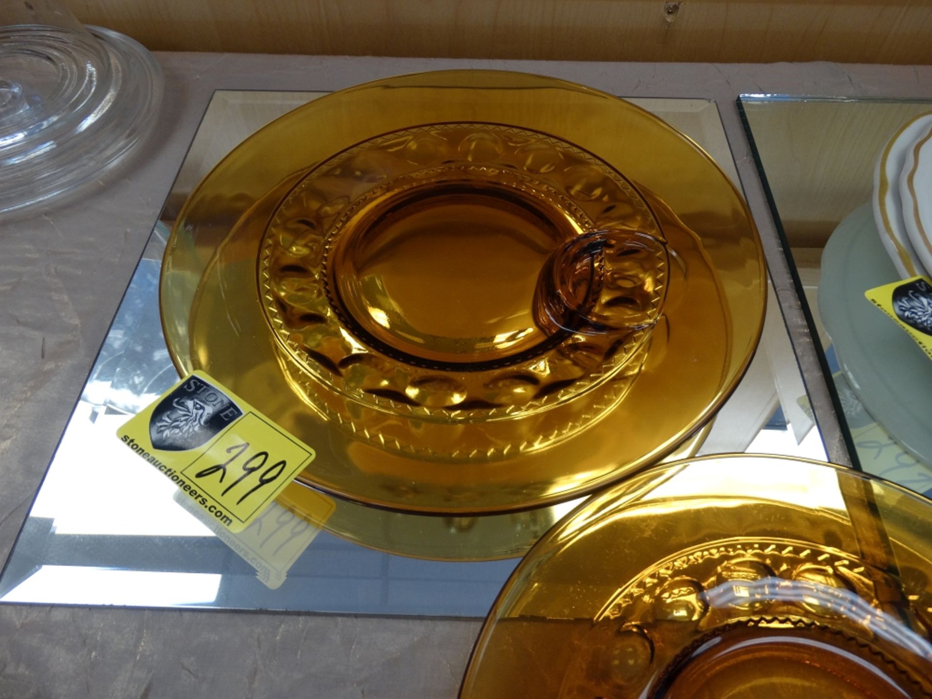 Indiana Glass Amber Kings Crown-Snack Plate