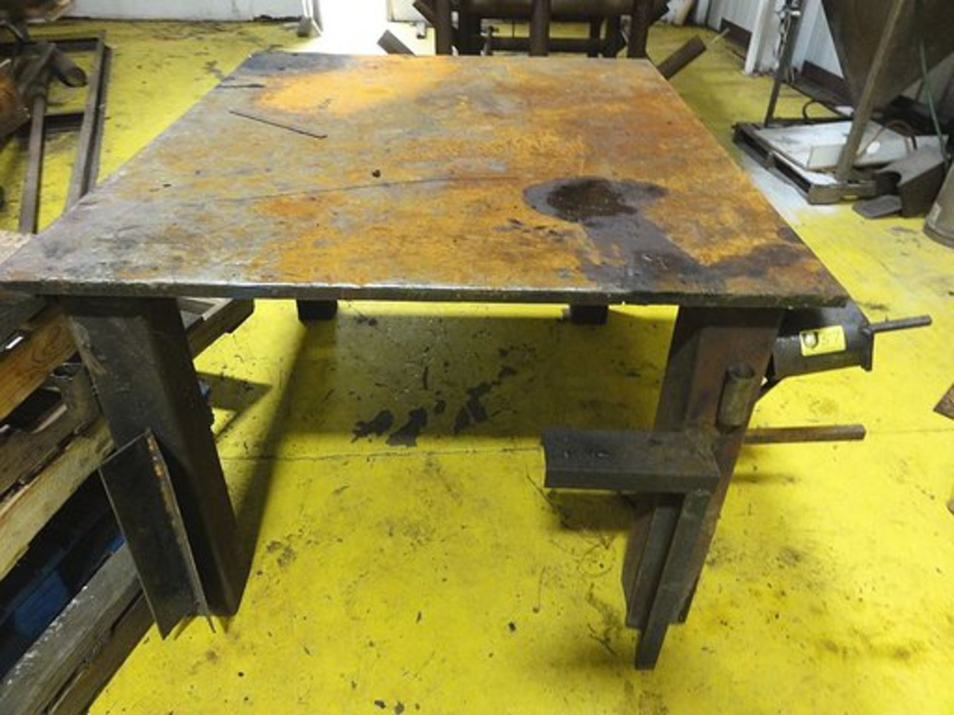 4' x 5' Metal Welding Table w/ 1" Thick Top