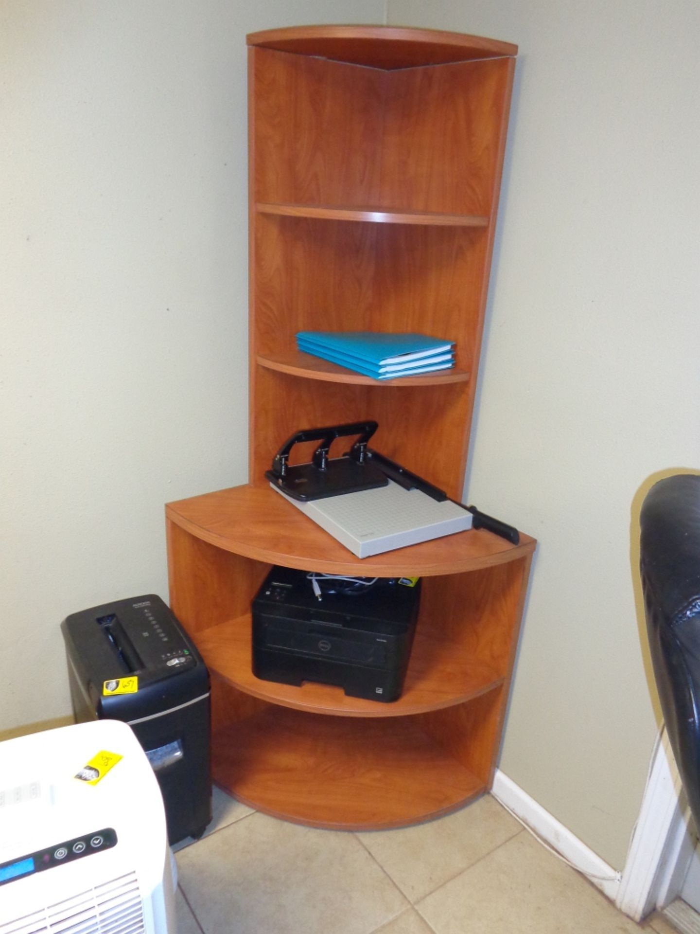 OFFICE DESK W/ CREDENZA AND CORNER SHELF - NO CONTENTS - Image 2 of 2