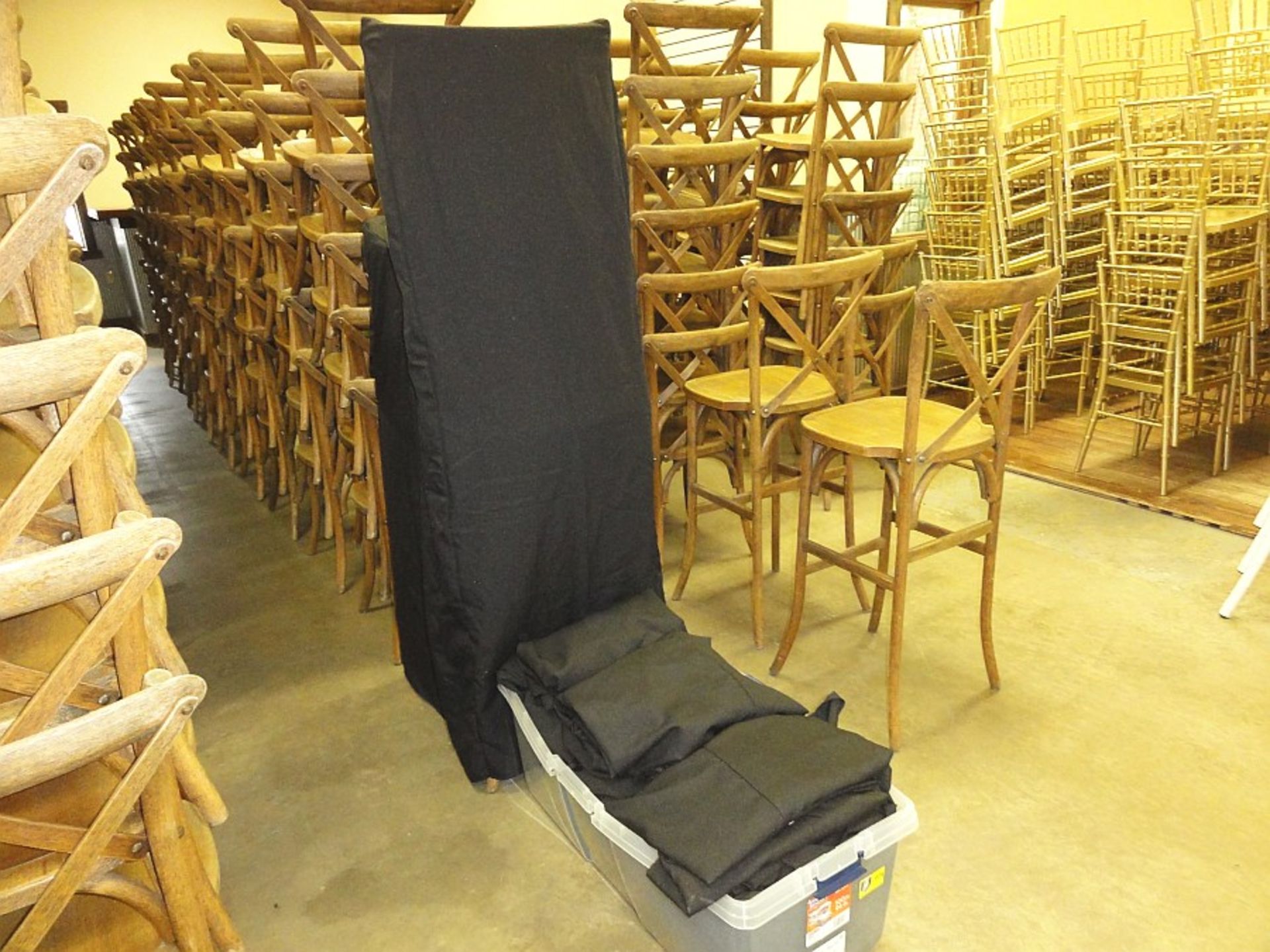 BLACK CHAIR STORAGE COVERS FOR X-BACK