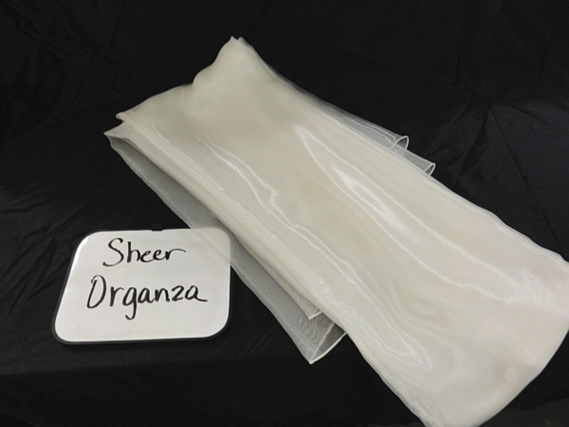 WHITE SHEER ORGANZA, 8'