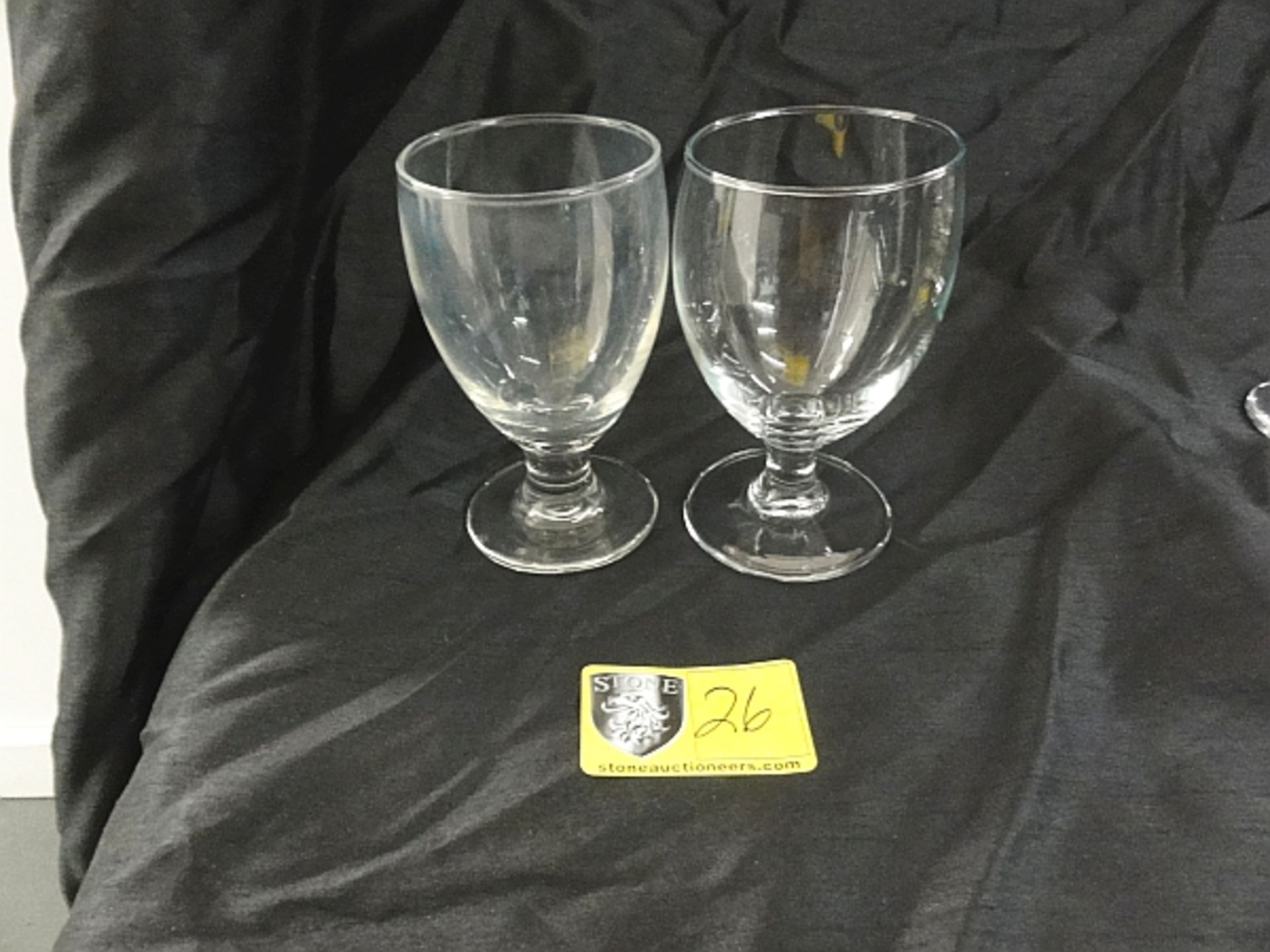 LOT OF 224 STEM GLASS- LOT COMES IN 9 CRATES BILLED @ $15 EA