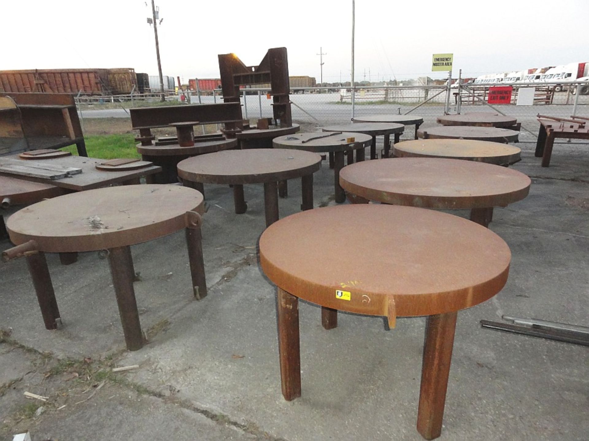 Round Metal Precision Machined Tables w/ 4" Top, 54" diameter