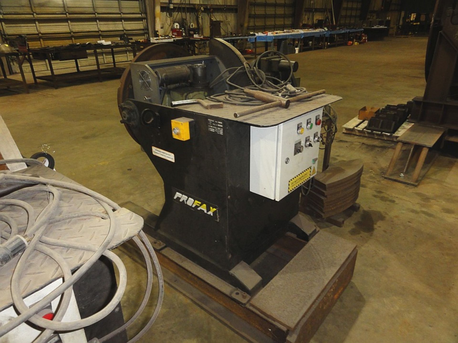 Profax Welding Positioner, Mdl WP-1000, 1,200 lb. cap., 22" Plate w/ 20" 3-jaw, SN WP10-2707 - Image 2 of 2