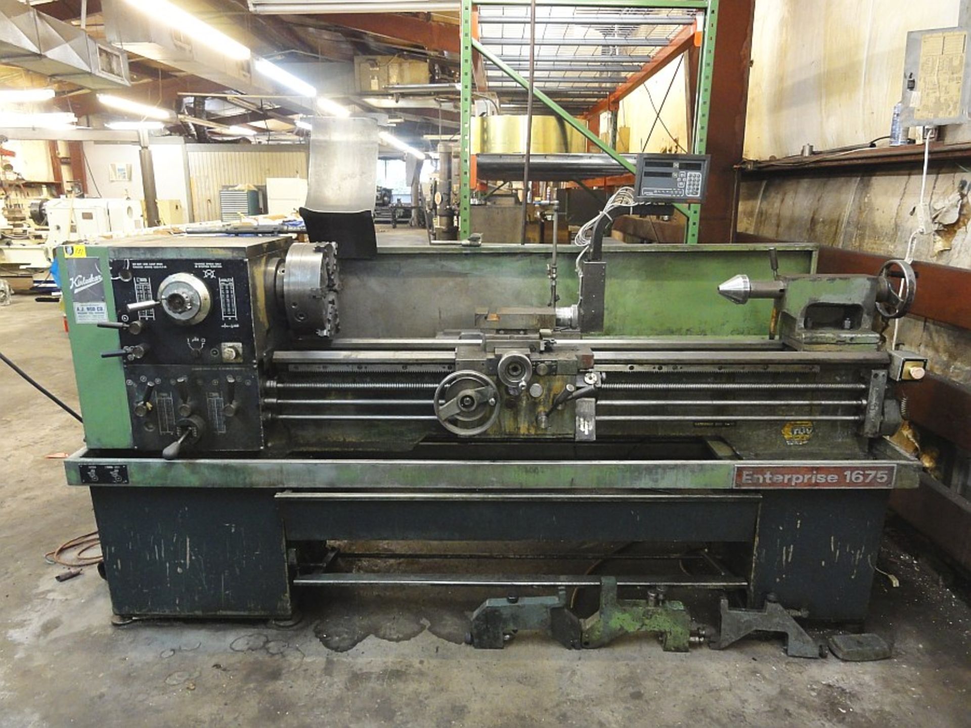 Kirloskar Enterprise Gap Bed Engine Lathe, Mdl 16x76, 16" Swing, 76" Centers, 12" 4-jaw Chuck, Taper