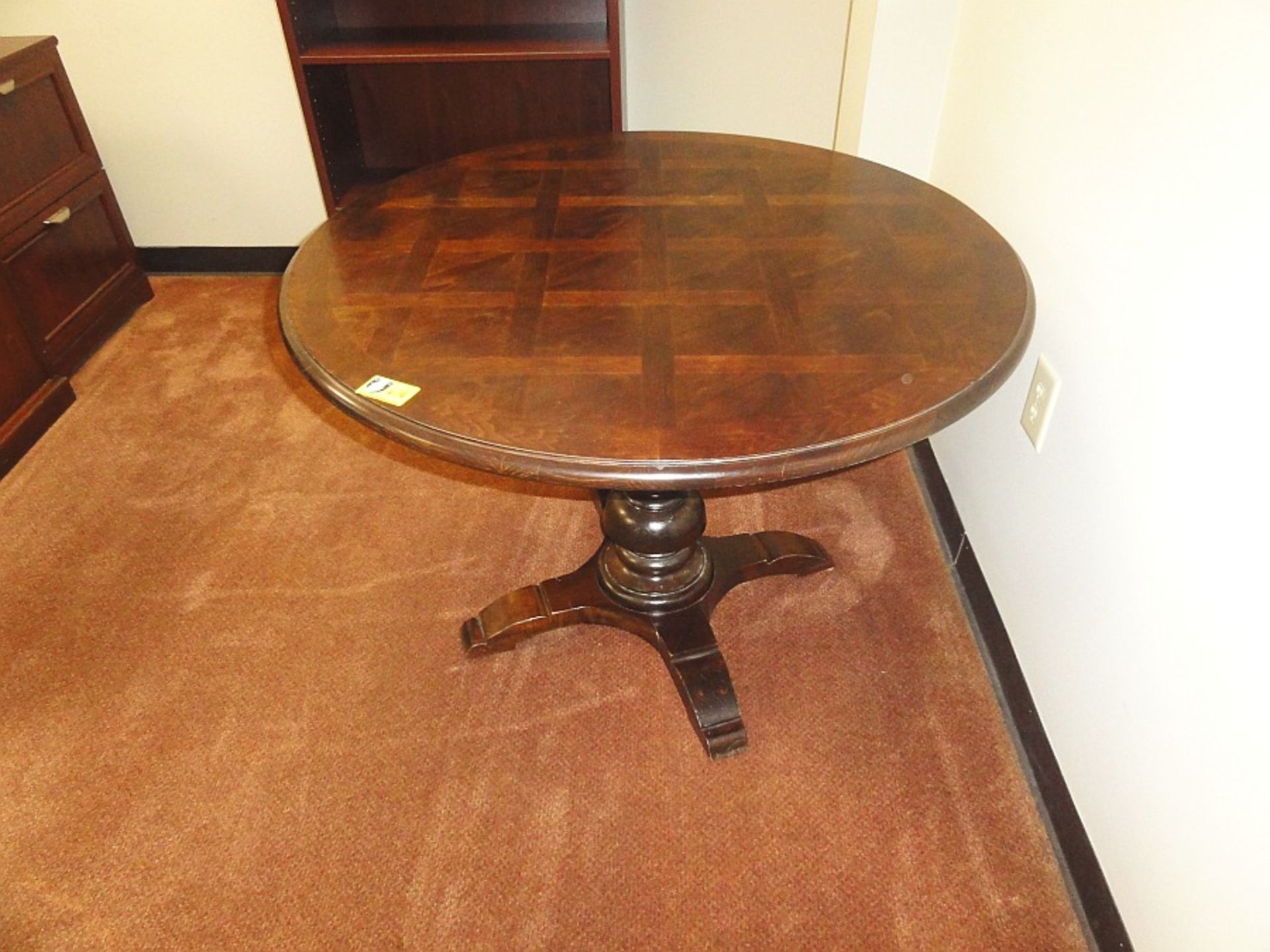 Round Wooden Conference Table