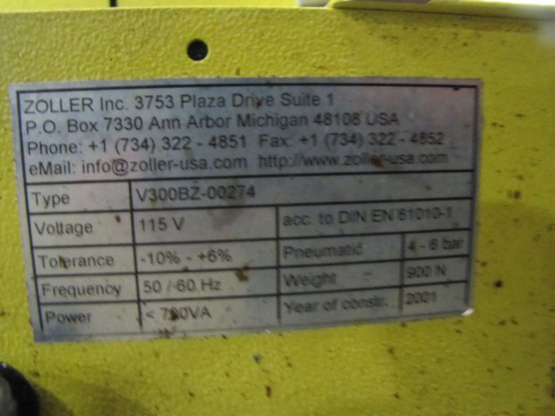 Zoller Model V300BZ-00274 Tool Setter, 115Volt - Image 5 of 6