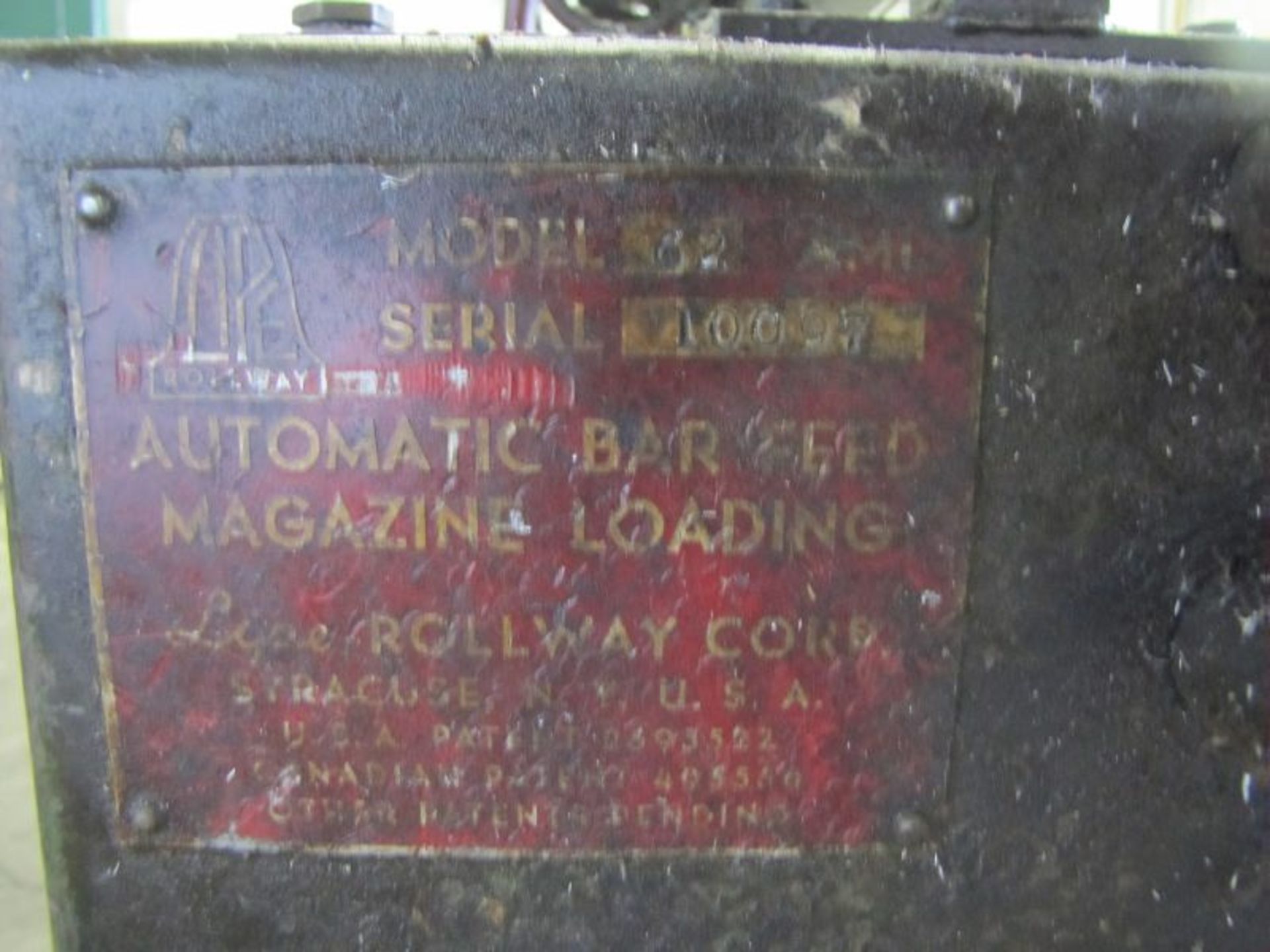 Rollway Model 62 AML Automatic Magazine Bar Feed, S/N: 10097, - Image 2 of 5