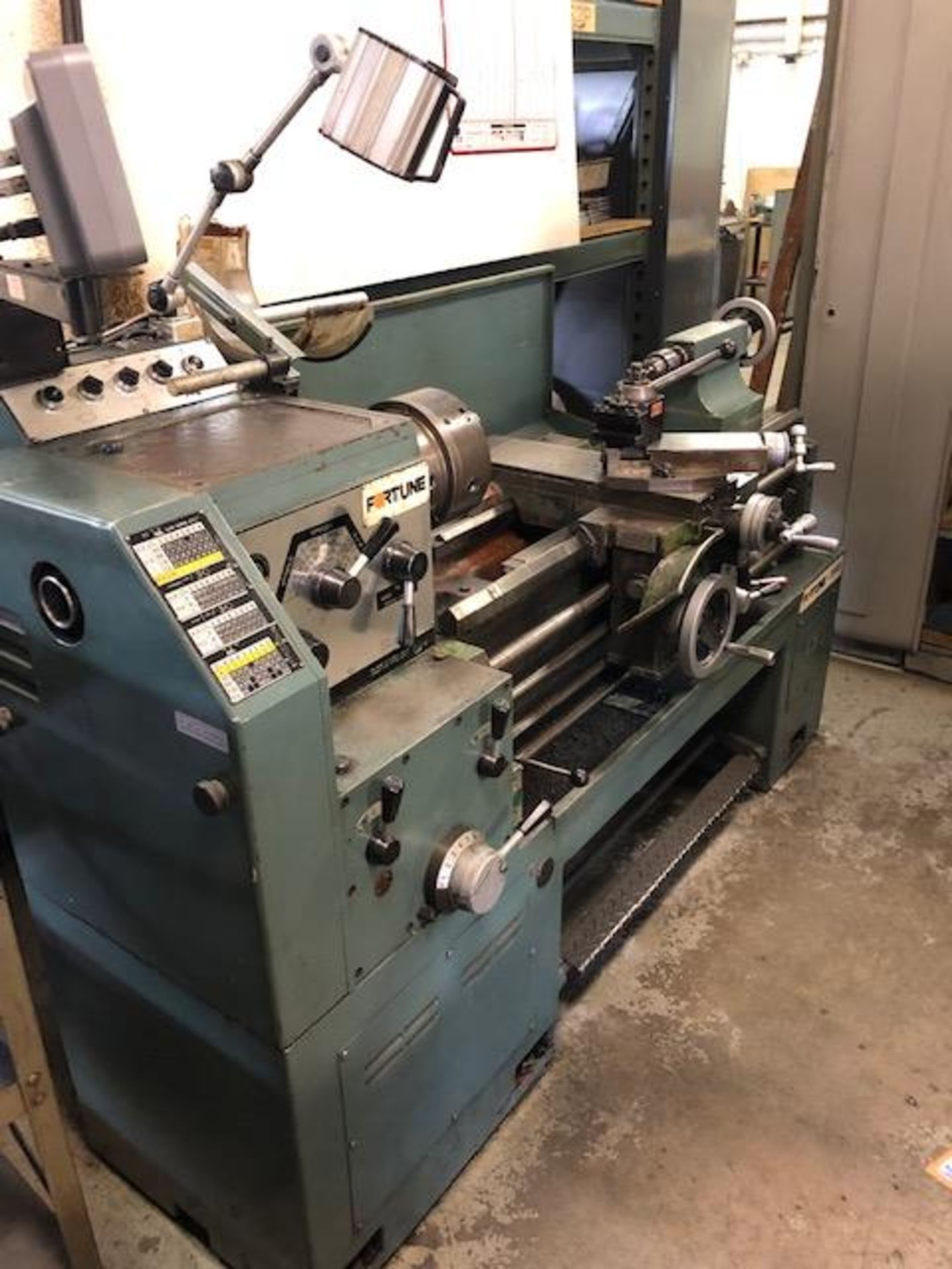 Fortune Model 1640 Manual Gap Engine Lathe, S/N 565686, with GCS 900-2DB+Digital Read Outs, 16" - Image 15 of 17