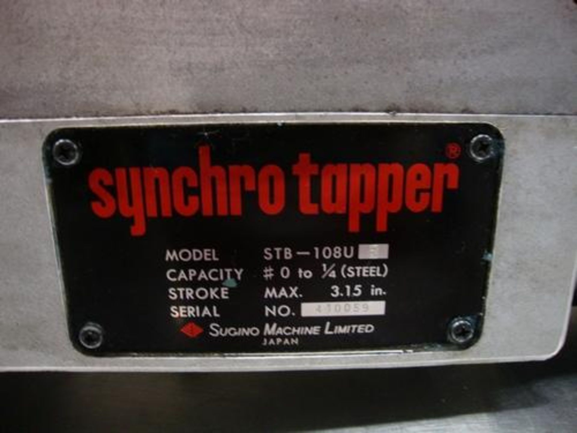 Synchrotapper MODEL: STB-108U - Image 5 of 5