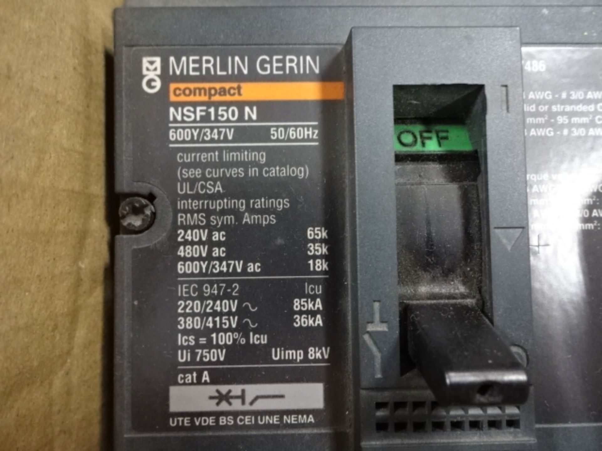 Merlin Gerin Breaker - Image 2 of 3