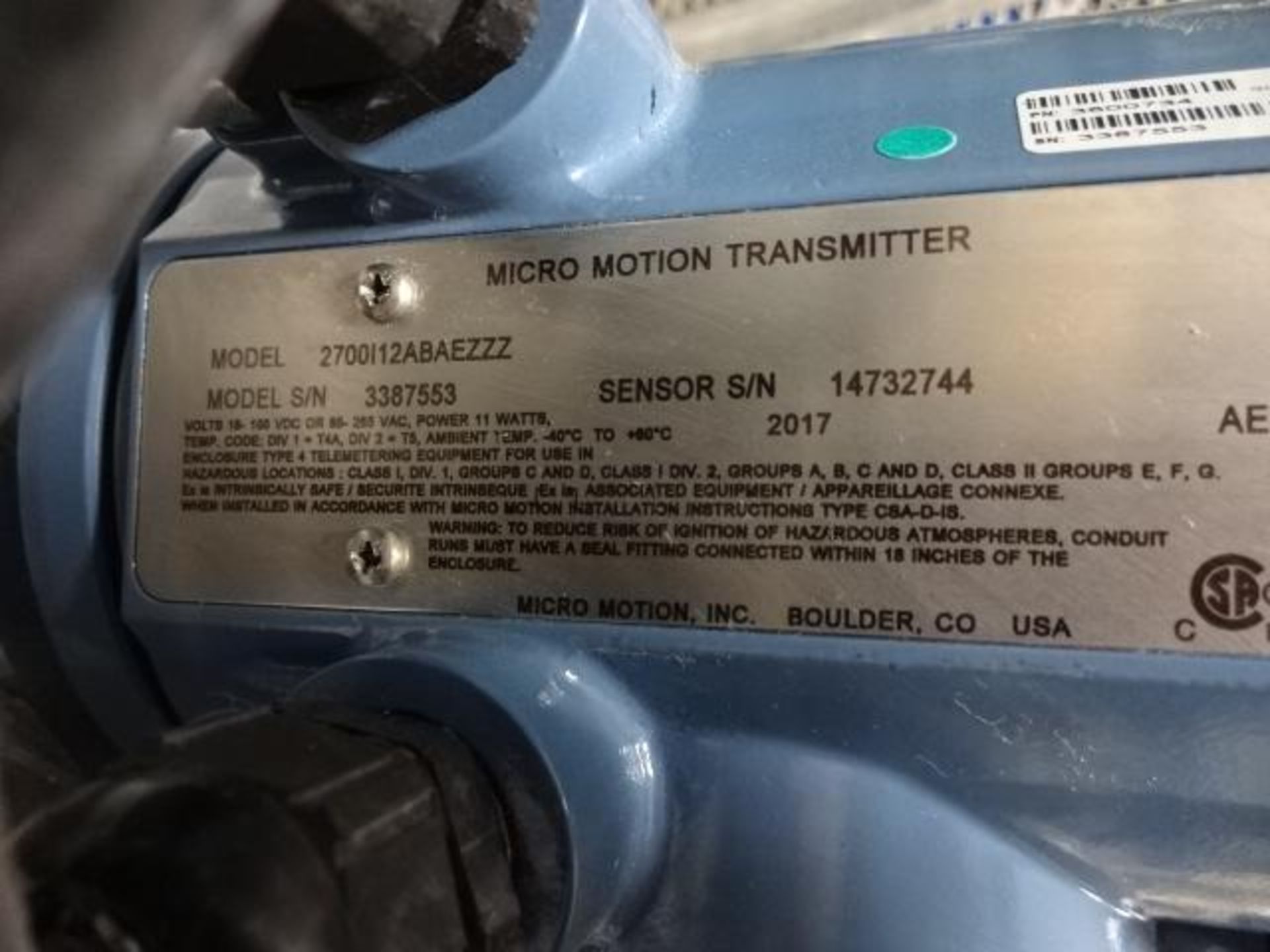 Micro motion transmitter - Image 2 of 5