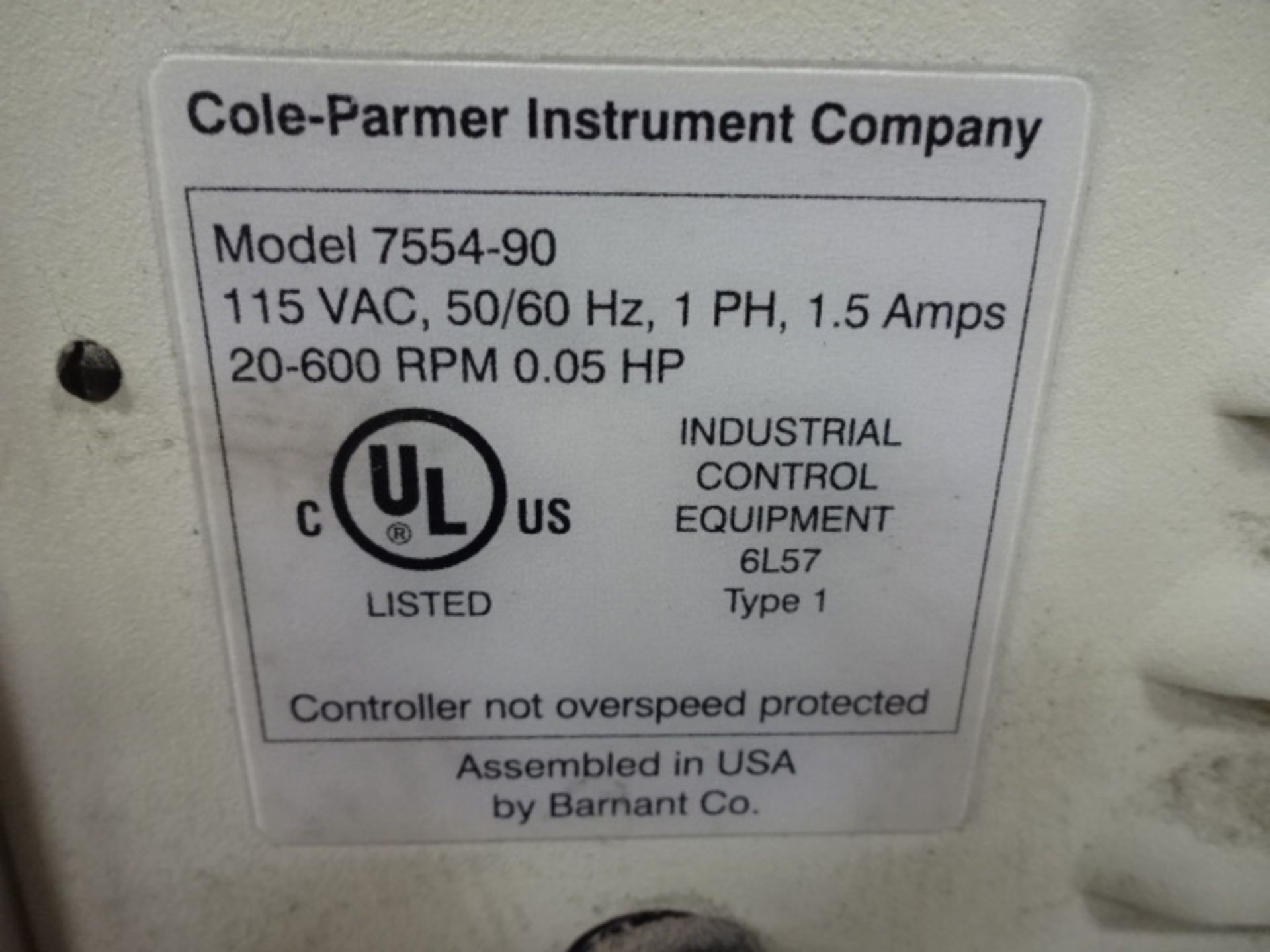 MasterFlex Easy-Load II  Model 77200-60 Microprocessor Peristaltic Pump - Image 3 of 5