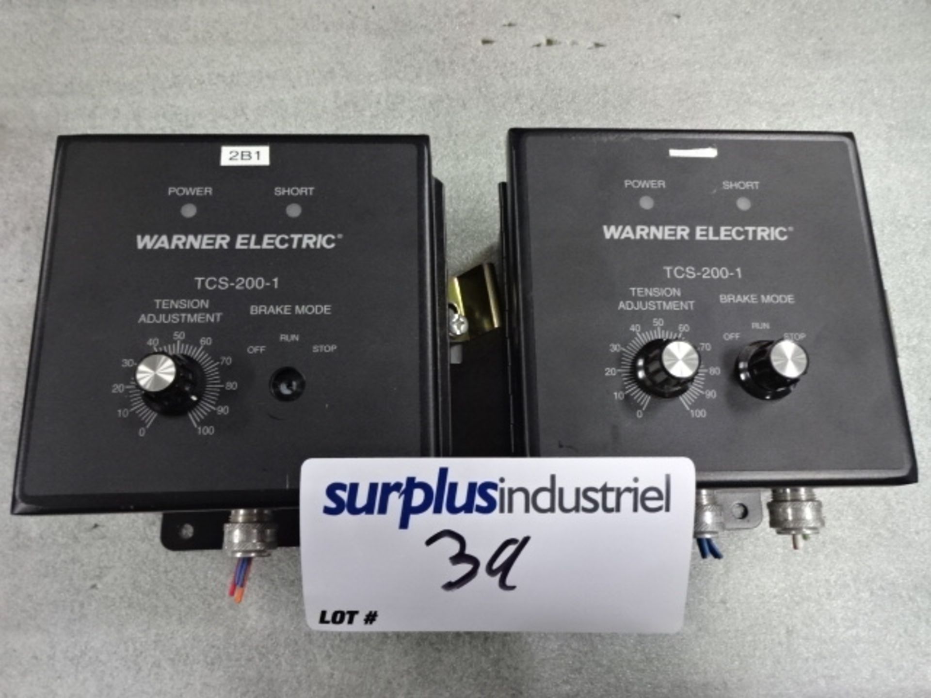 Lot of 2 Warner Electric TCS-200-1