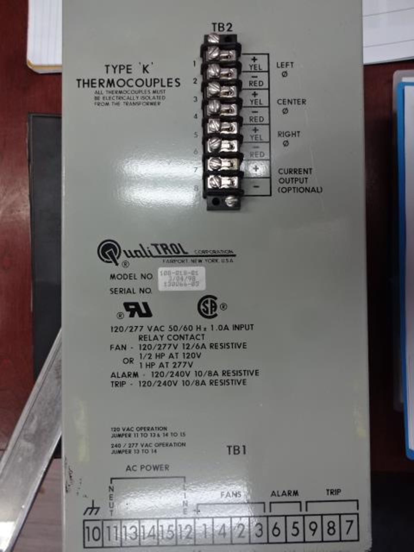Qualitrol-108-009-01-Electronic-Temperature-Monitor-120-277-Vac - Image 2 of 4