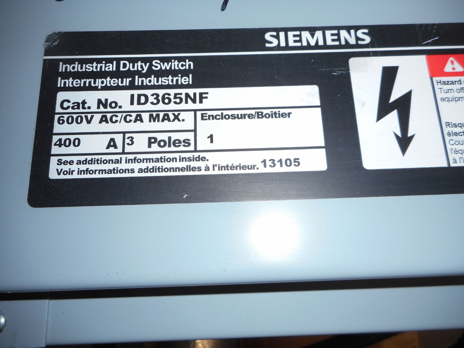 INDUSTRIAL DUTY SWITCH 400AMP - Image 2 of 4