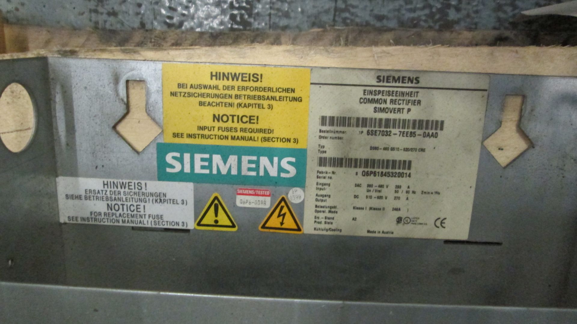 SIEMENS COMMON RECTIFIER 2x - Image 4 of 6