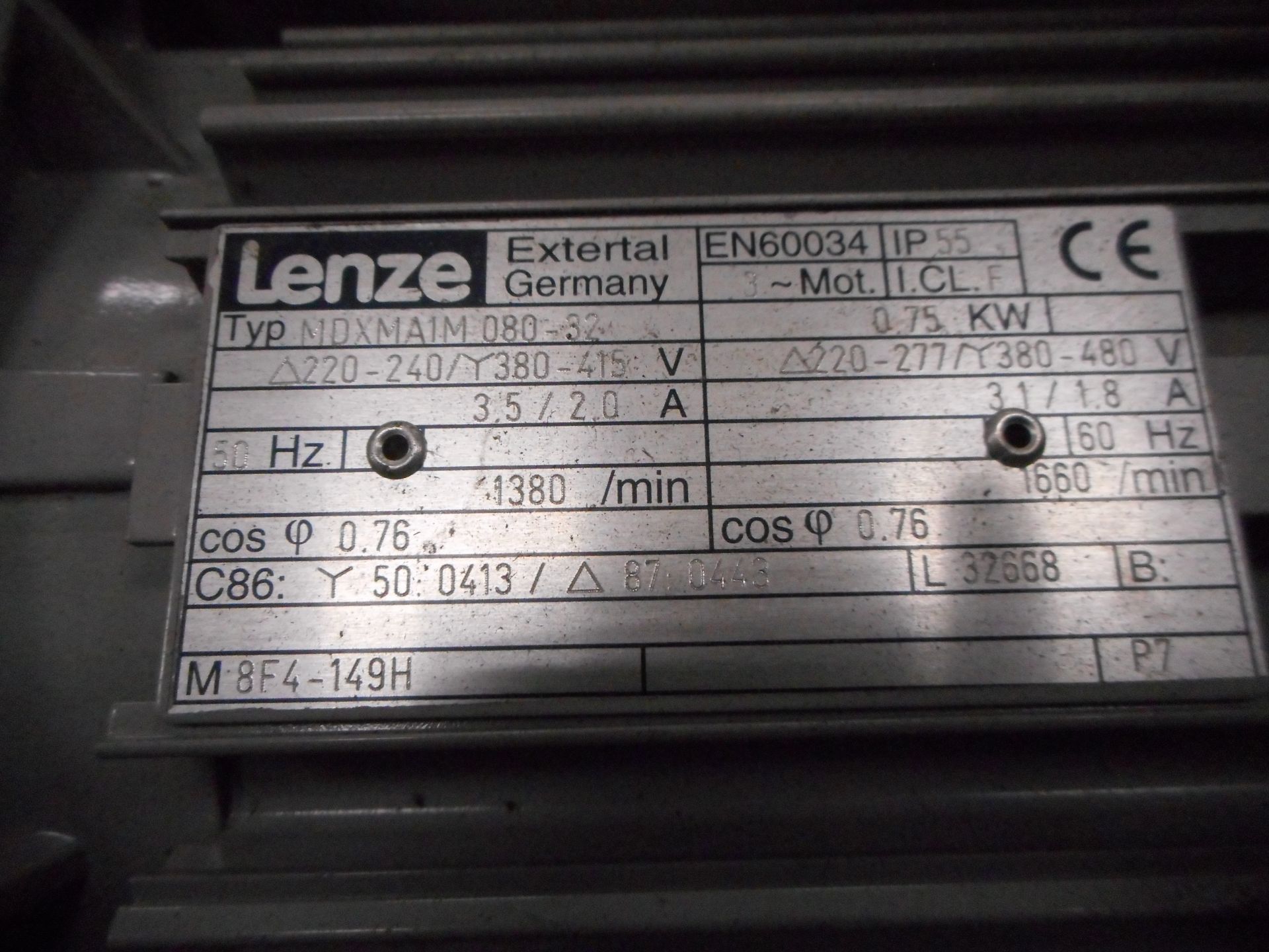 Lot of Motors; 2x WEG, 6x Lenze, 2x MELCO MILANO, 8x Dunkermotoren - Image 5 of 9