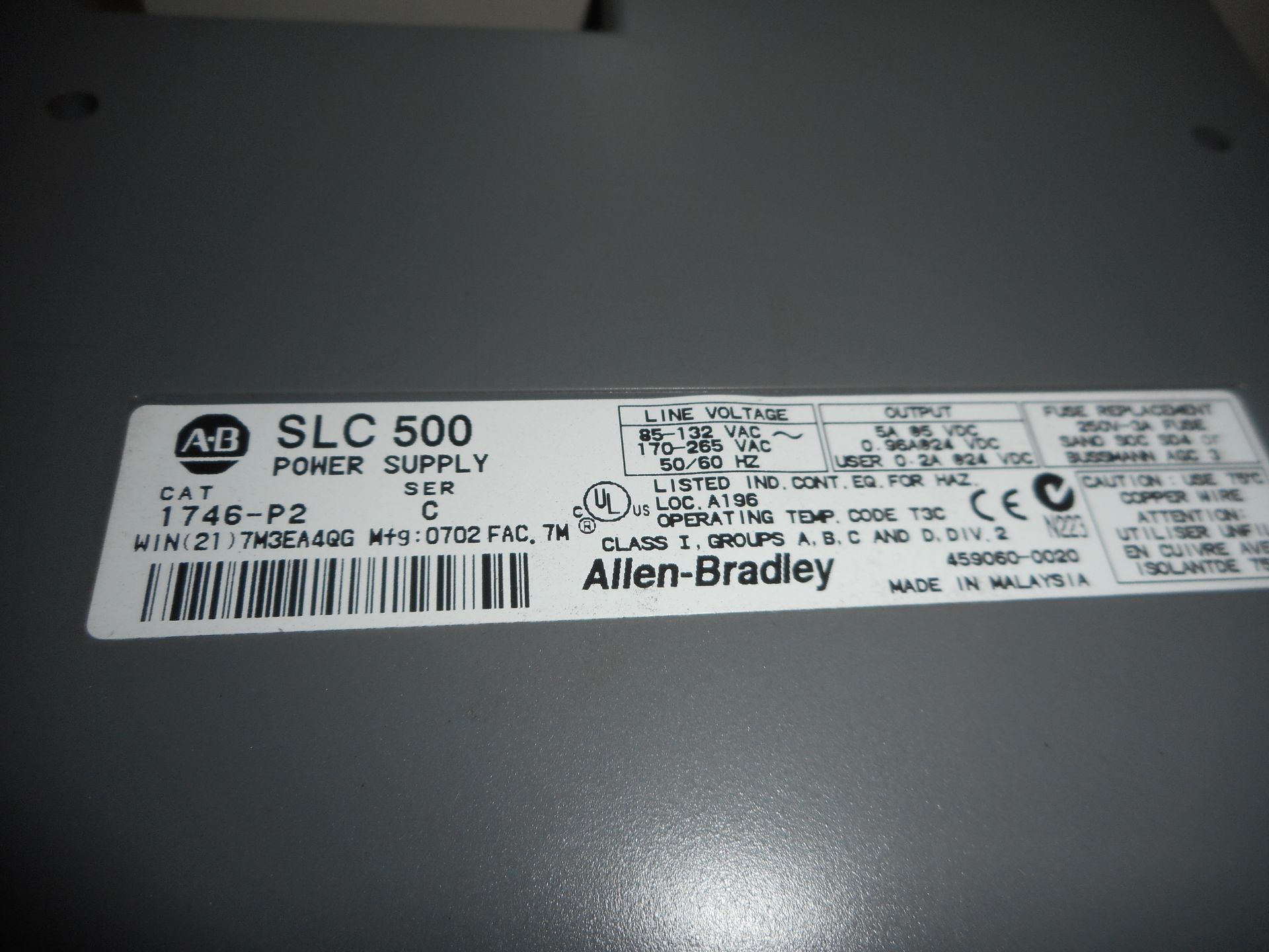 .Allen Bradley SLC-500 PLC - Image 2 of 6