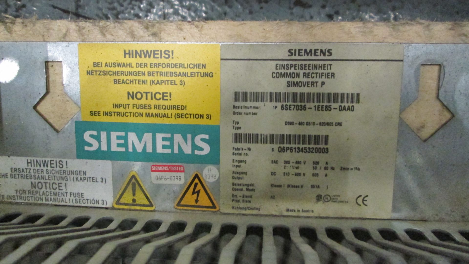 SIEMENS COMMON RECTIFIER 2x - Image 3 of 6