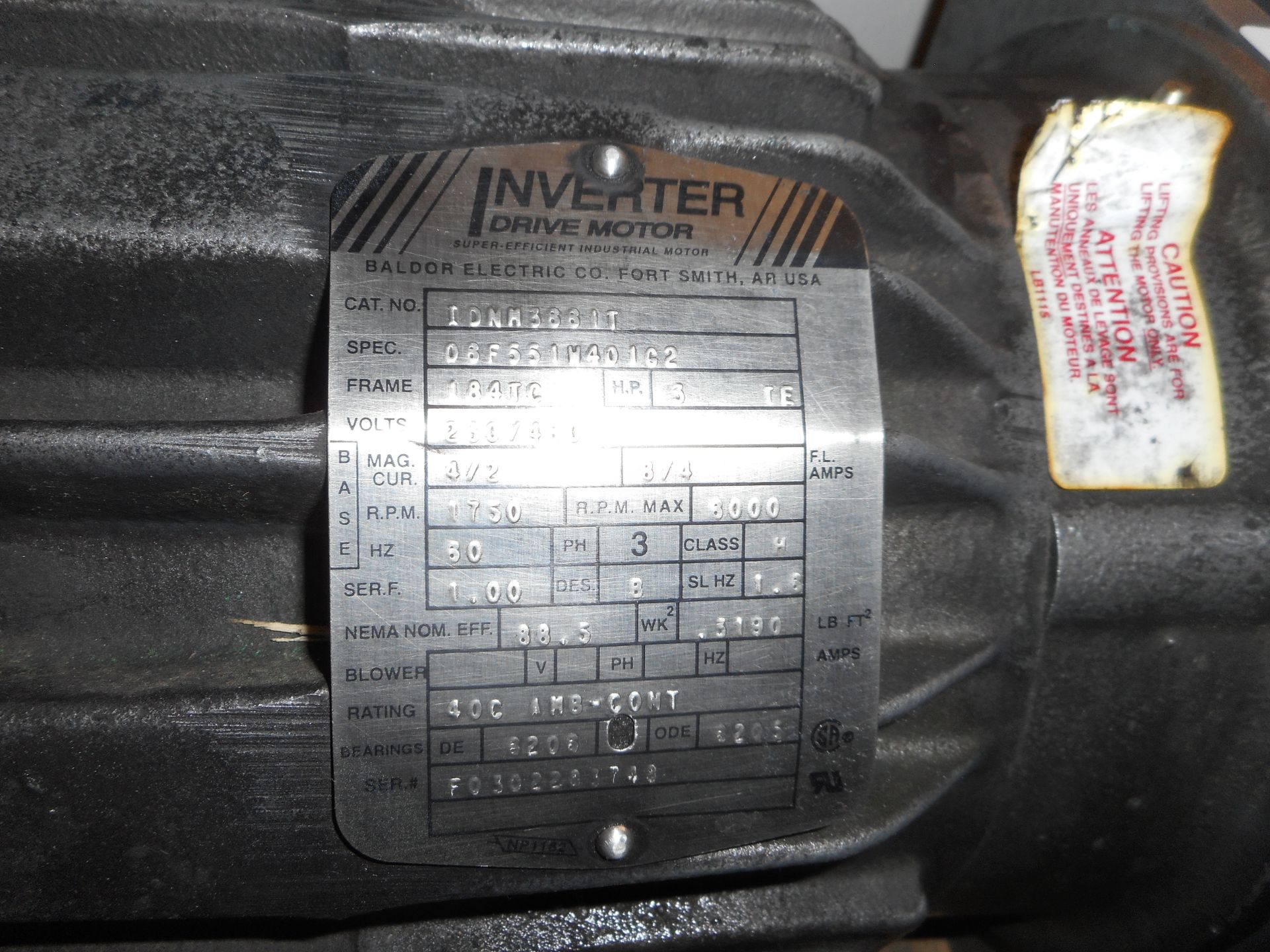 INVERTER MOTOR 3HP. - Image 3 of 4