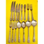 selection of ww1 military Cutlery with military crest on handles