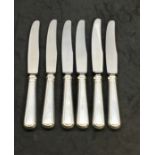 6 dutch silver Handled Table Knives hallmarked for van Kempen