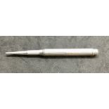 Sampson Mordan Solid Silver Retractable Engine Turned Pencil full london silver hallmarks