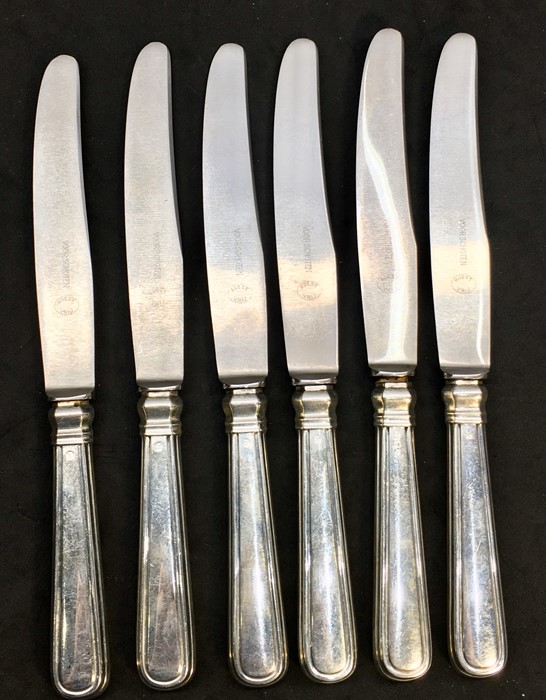 6 dutch silver Handled Table Knives hallmarked for van Kempen - Image 2 of 4