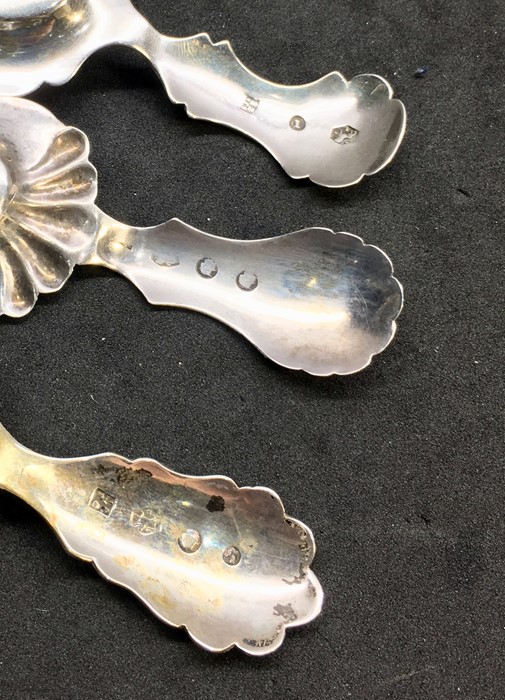 3 Antique Dutch Silver Caddy Spoons - Image 3 of 3