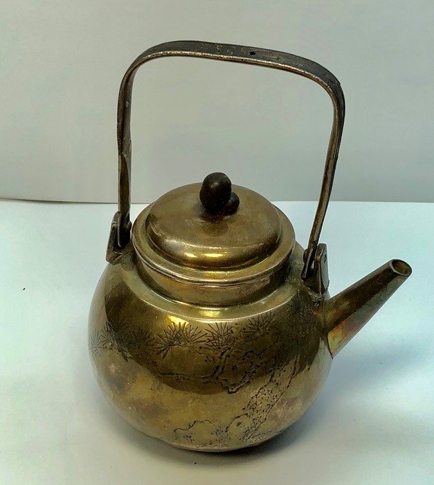 Antique japanese Silver and Iron Work TeaPot - Image 2 of 7