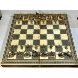 Fantastic 19th Century Moghul Silver Indian Chess Set and Board